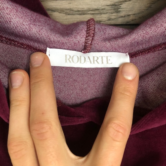 Radarte - Large Hoodie - Maroon Velour/Velvet - Gold Foil Logo - 80% OFF SALE!!! - Picture 6 of 8